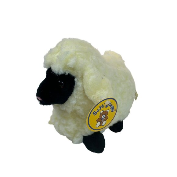 Vintage Sotti-Huggy Lamb Sheep Plush Toy Made in Korea Realistic 10" Long - Picture 1 of 8